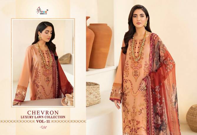 Shree Chevron Luxury Vol 11 Festive Wear Wholesale Pakistani Salwar Suits
